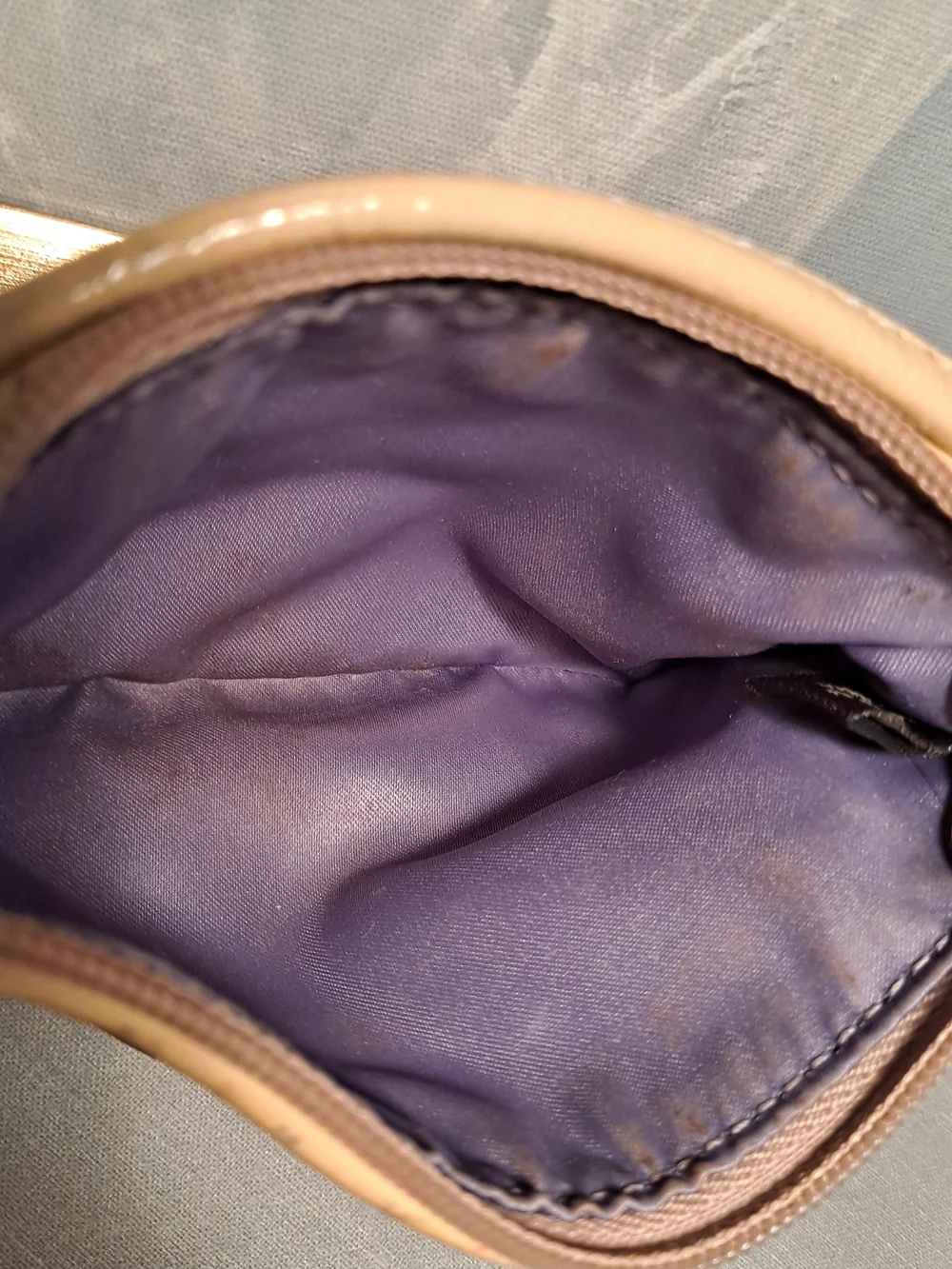 Coach Poppy Signature Khaki Gold Y2k Monogram Jacquard Zip Top Wristlet Pouch